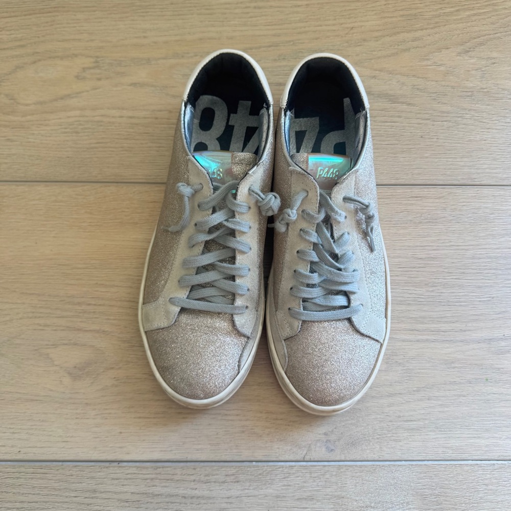 P448 John Multi Glitter Lace-Up Sneakers - Size 39 / US 9